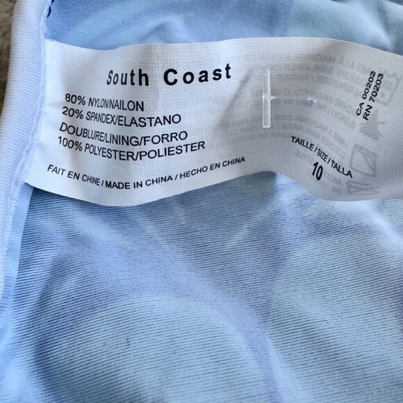 NWT 90s Y2K Vintage Blue Hawaiian Swimsuit Bikini Bottoms - Picture 3 of 3